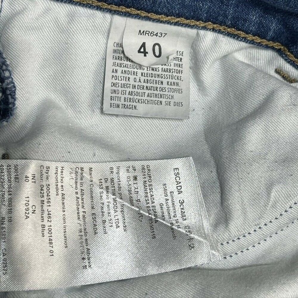 Escada Sport Womens Blue Jeans Size 40 / US 10 Denim Made In Albania - Picture 6 of 9